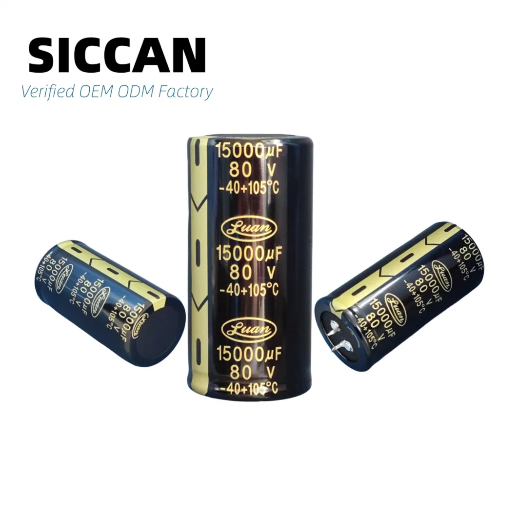 Manufacturer High Quality 80V 15000UF Mfd Low ESR Electrolytic Capacitor for AMP 35X70mm