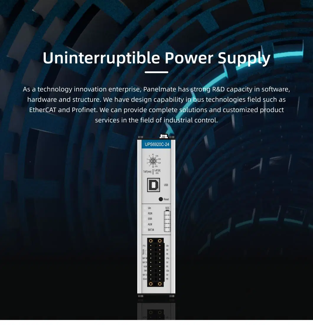 Uninterruptible Power Supply Industrial UPS Capacitor Backup DIN Rail Power Supply Multifunction DC Online Portable Mini 24V UPS Rechargeable Battery