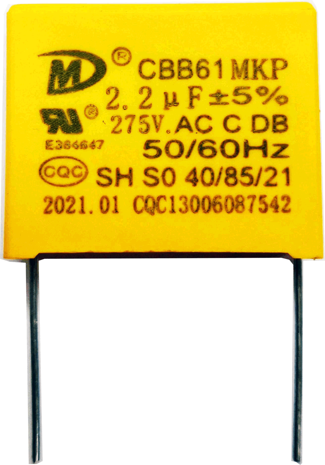 OEM Ultra Capacitor Manufacturer 10UF 250V Cbb61 AC Starting Fan Capacitors with Pin