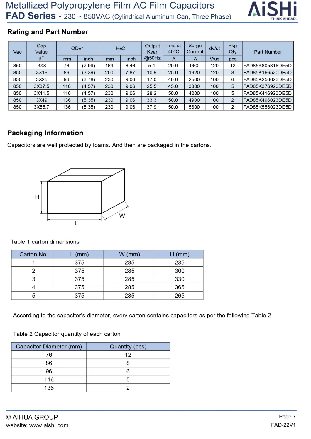 AC Filter Capacitor 450VAC 60UF Electrical Equipment Supplies Capacitor in-Rush Limiting Reactors