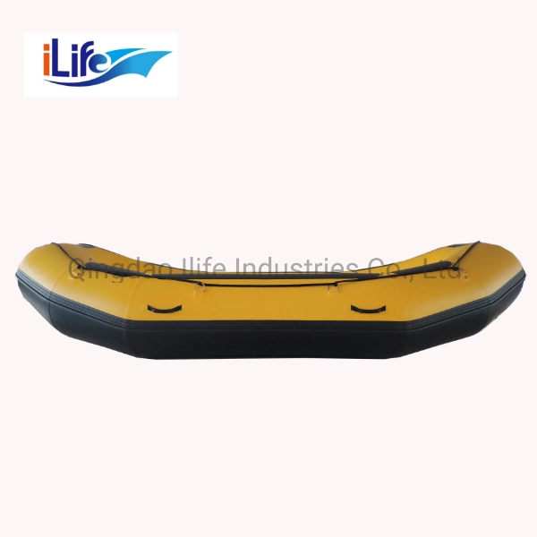 Ilife 7 Persons 3.8 M River Sport Life Raft PVC/Hypalon Inflatable White Water Raft Boat Fishing Whitewater River I-Beam Floor Self Bailing Paddle Rafting