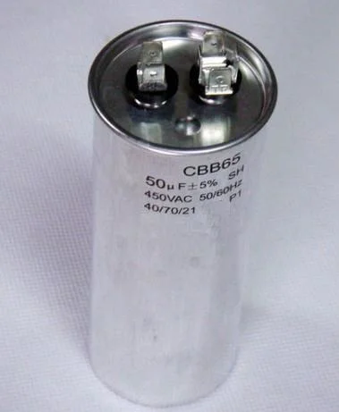 White Air Conditioner Part Start Run Motor Capacitor (CBB65)