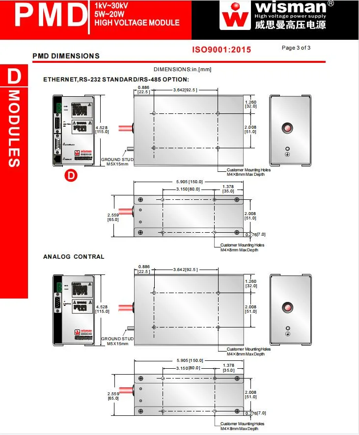 Wisman in China PMD Series Modules High Efficiency for Capacitor Discharging