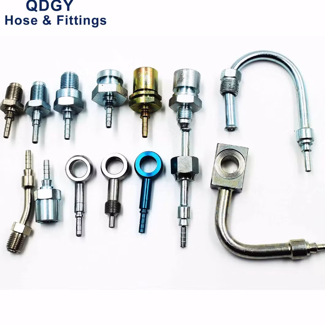 OE Quality DOT SAE J1401 Fmvss106 Road Vehicle Car Hydraulic Flexible Brake Pipe 1/8 Hl Rubber Brake Pipe Hose Assembly Joint End Connect Fittings