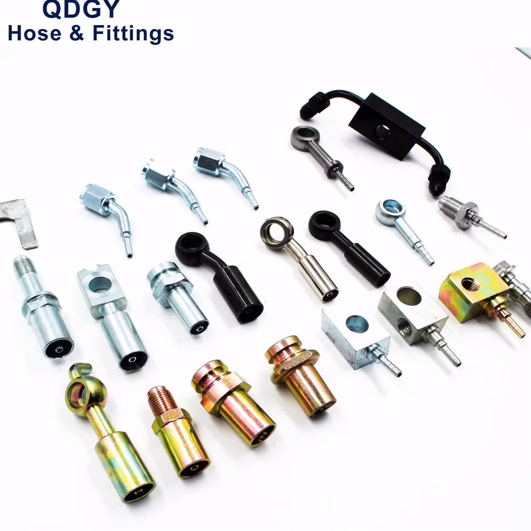 OE Quality DOT SAE J1401 Fmvss106 Road Vehicle Car Hydraulic Flexible Brake Pipe 1/8 Hl Rubber Brake Pipe Hose Assembly Joint End Connect Fittings