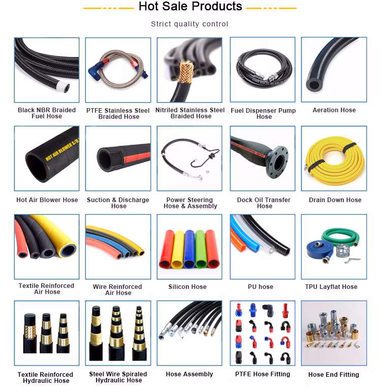 Top Factory Super Long Service Life Steel Wire Braided Industrial High Pressure Hydraulic Rubber Hose Water Suction Hose Washer Oil Air Flexible Rubber Hose