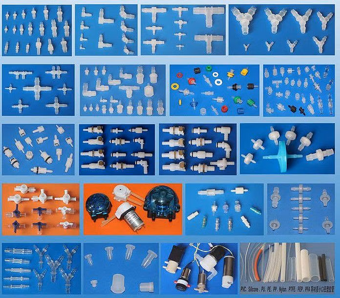 1/16&quot; (1.6mm) ID Tubing Panel Mount Fitting Plastic Female Luer Lock to Barb Connector with 1/4-28unf Thread