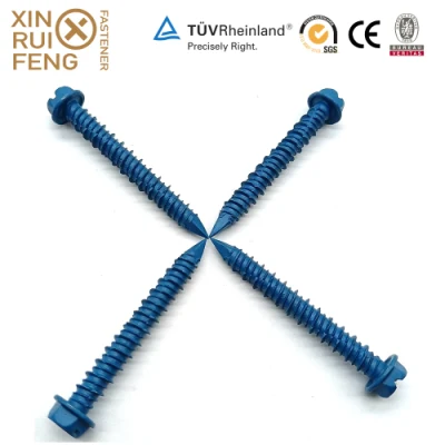 Xinruifeng Fastener Class 4 Blue Epoxy Coated 3/16" 1/4" Torx Flat Csk Head Hi Lo Concrete <a href='/screw/'>Screw</a>s SDS Sts