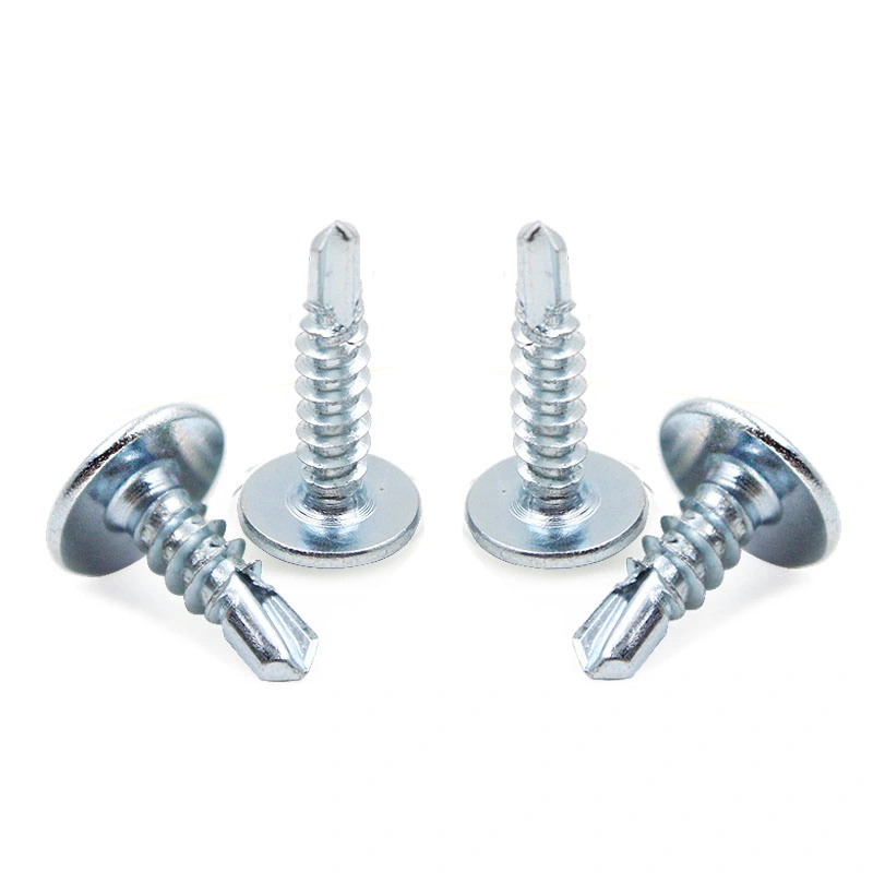 1022 Carbon Steel Galvanized Zinc Patta Phillips Tek Screws Round Wafer Head Self-Drilling Screw