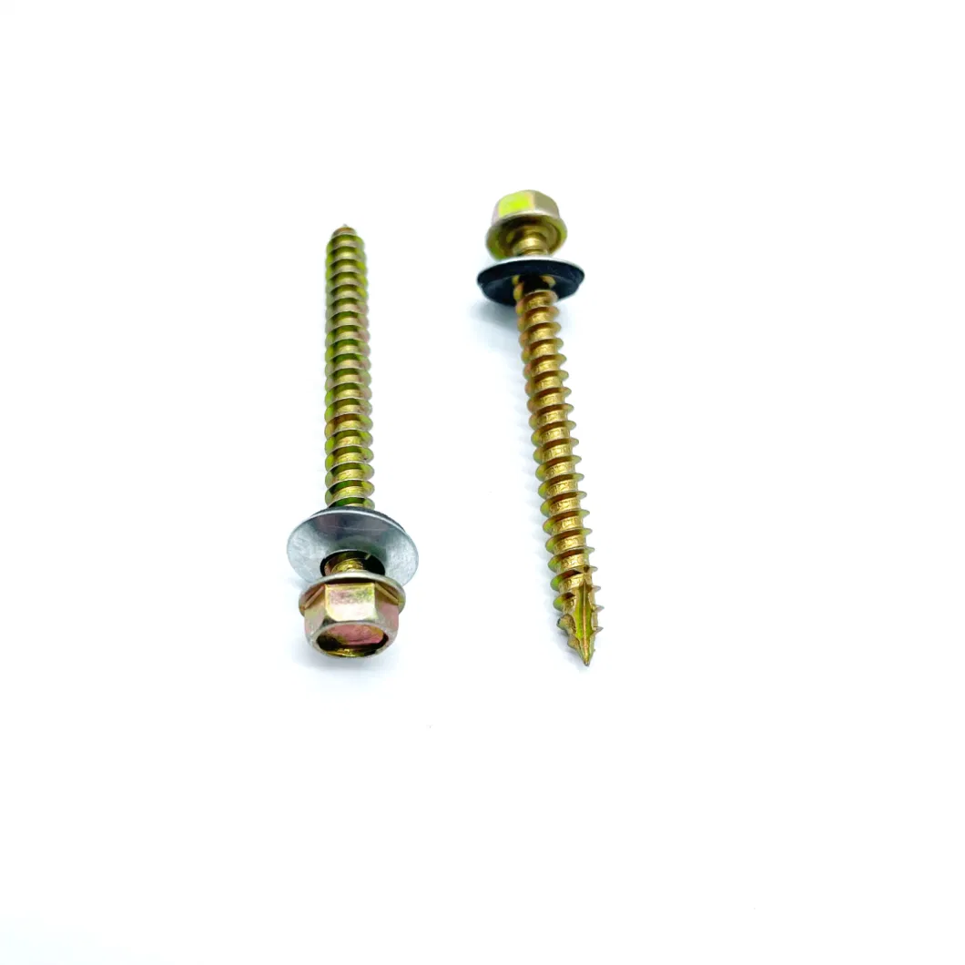 Hex Flanged Head High-Low Thread Screw with EPDM Washer, Type17