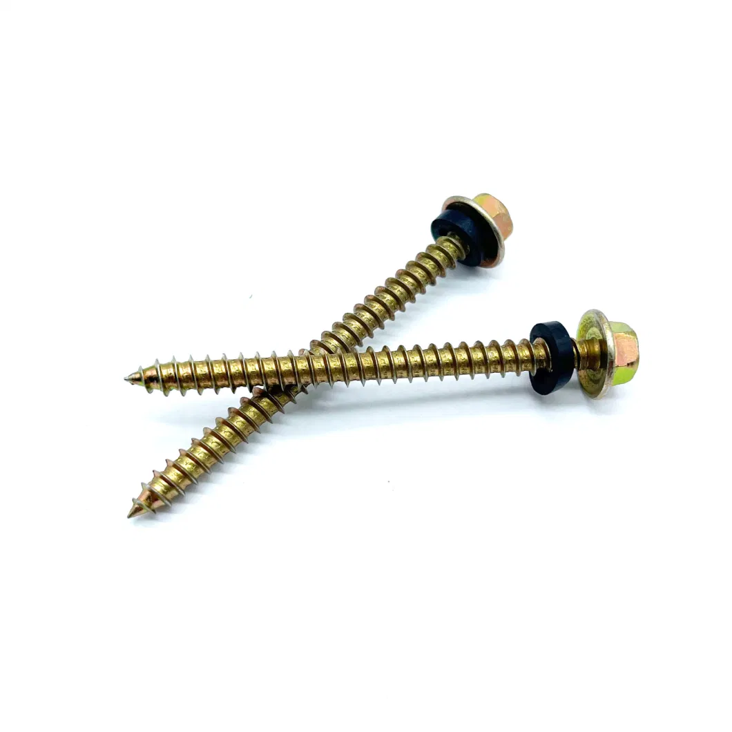 Hex Flanged Head High-Low Thread Screw with EPDM Washer, Type17