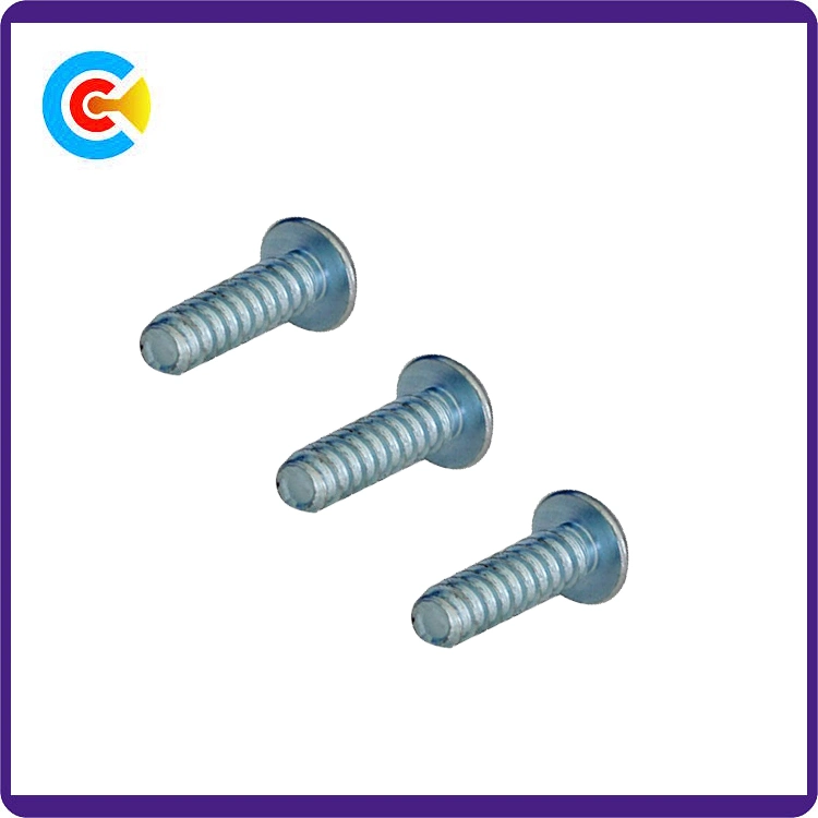 Steel/4.8/8.8/10.9 Flower/Cinquefoil Pan Head Inch Self Tapping Screws with Washer