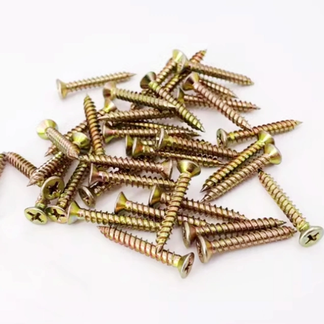 Wholesale M3.5 16mm-50mm Drywall Screw Yellow Zinc Plating Coating Galvanization Bugle Head Thread Wood Self Drilling Dry Wall Screws China Factory