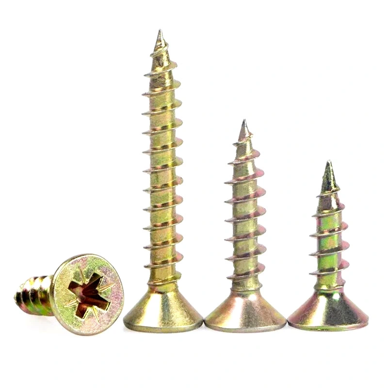 Yellow Zinc Plated Wood Screw Black Phosphorus Drywall Screws Nails