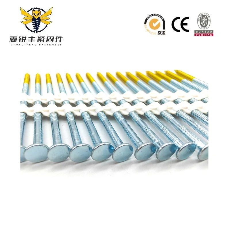 Wholesale21 Degree 75mm Galvanized Round Head Plastic Strip Nails Bright Smooth Shank Plastic Collated Framing Nail