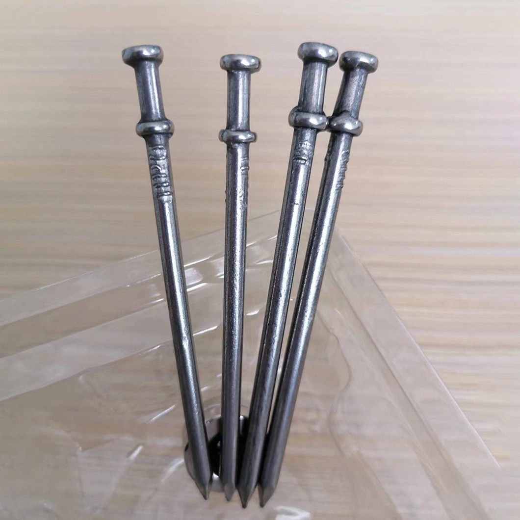 Low Carbon Steel/Double Strand Polished Nail/Round Head Construction Connector/Double Cap Nail