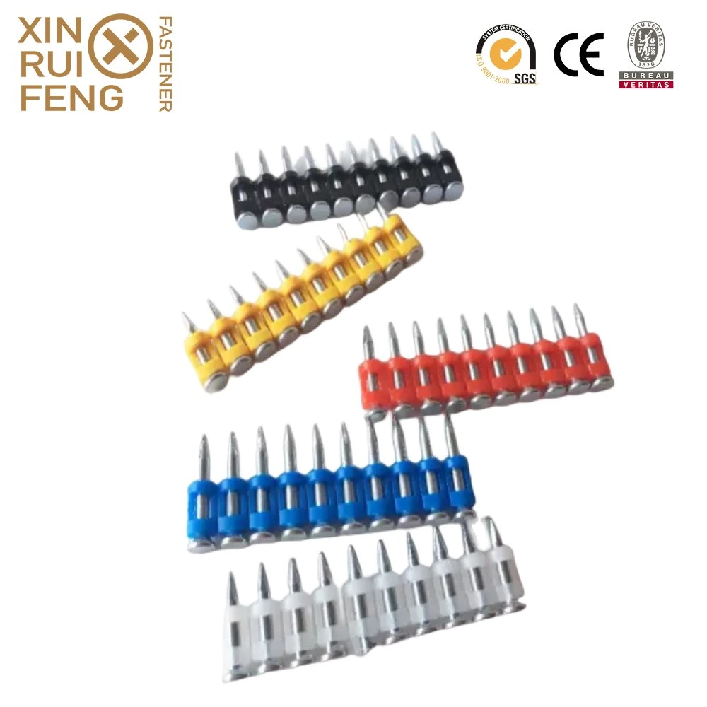 Factory Price Round Head Zinc Plated Ring Shank 21 Degree Plastic Strip Collated Nail