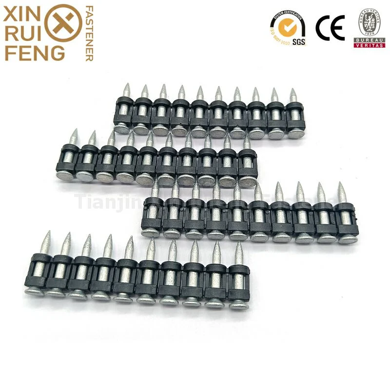 Factory Price Round Head Zinc Plated Ring Shank 21 Degree Plastic Strip Collated Nail