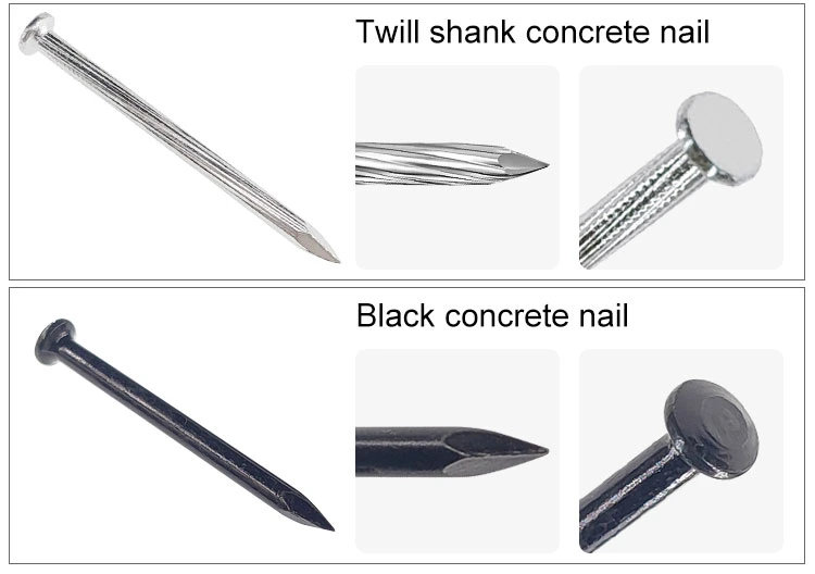 High Carbon Steel Galvanized Concrete Nails for Construction