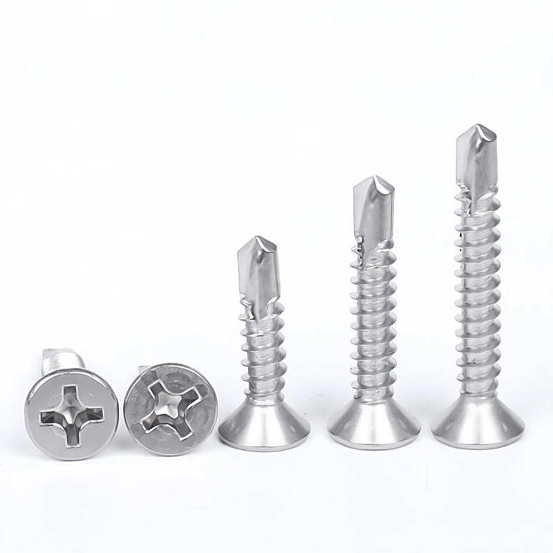 Factory Price ISO15482 Countersunk Head Self Drilling Screw SUS 410 Flat Head Self Drilling Screws