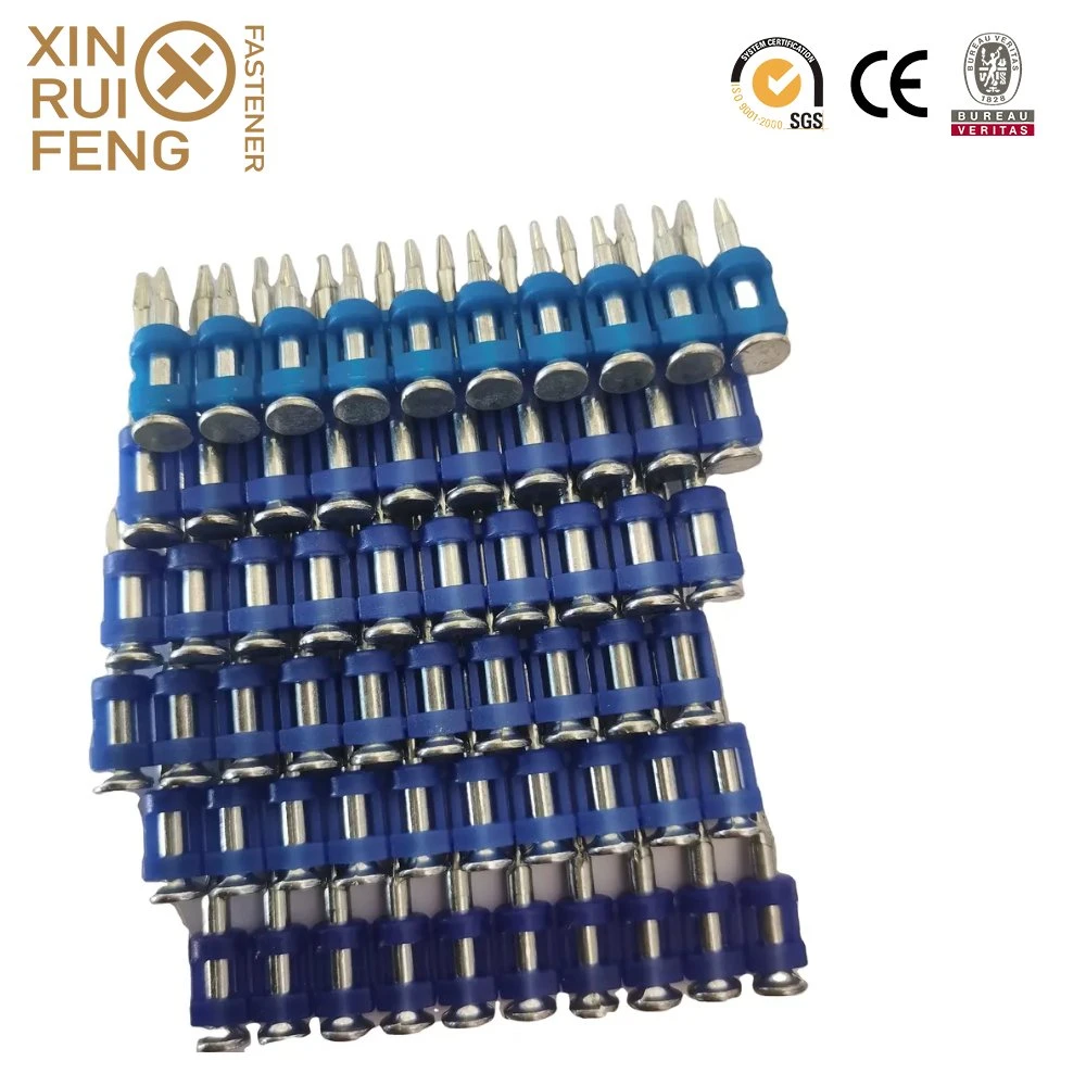 Plastic Collated Concrete Nails Steel Drive Gas Pins Shooting Nails