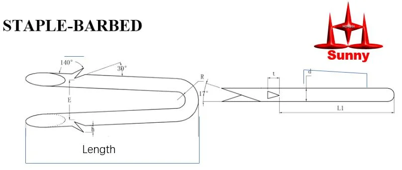 1-1/4&quot;Xbwg9 HDG Barbed Fence Staple Nail