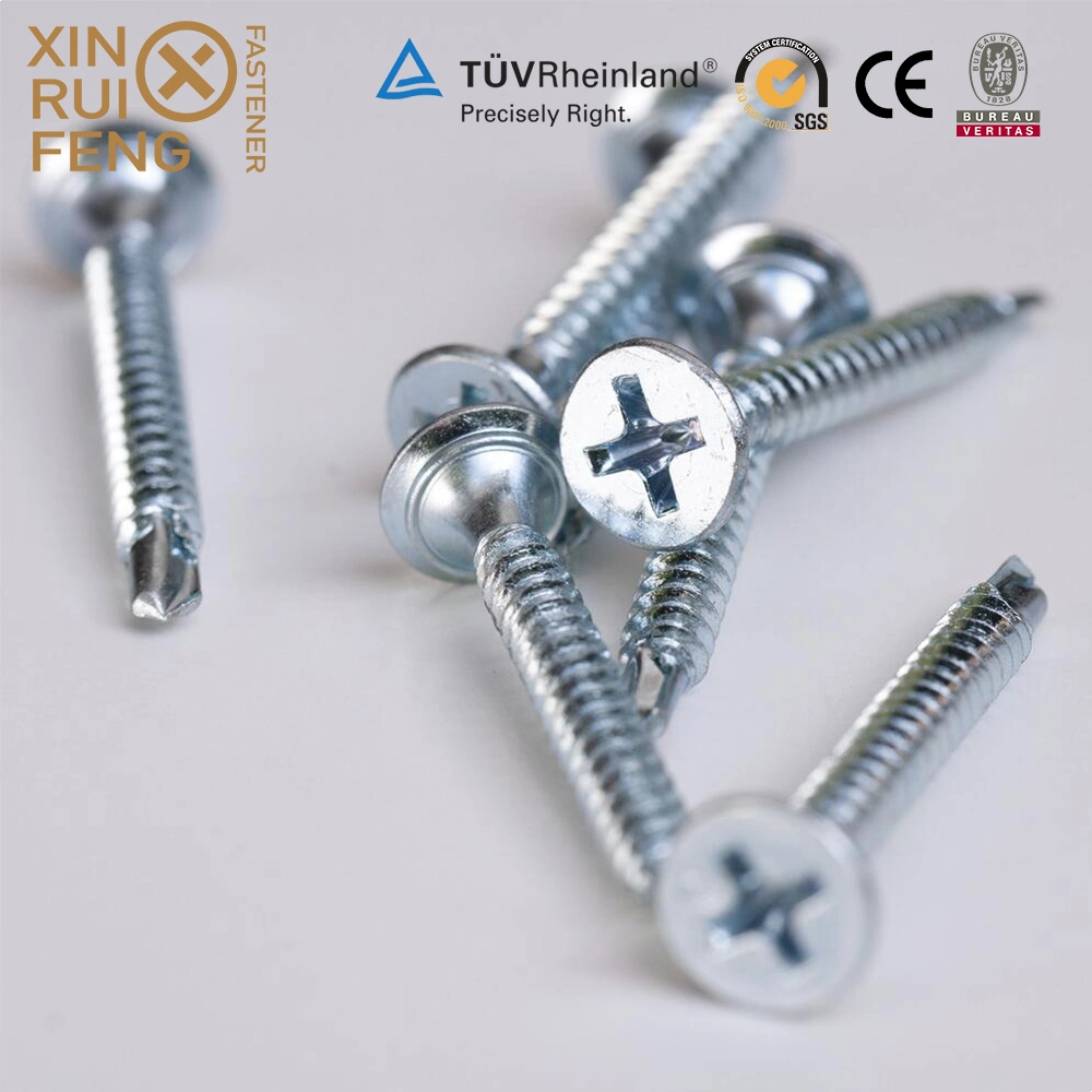 Xinruifeng Fastener Extra Guard #6 X 1-1/4&quot; Phillips Drive Coarse Fine Thread Double Bugle Scavenger Head Self Drilling Drywall Screws