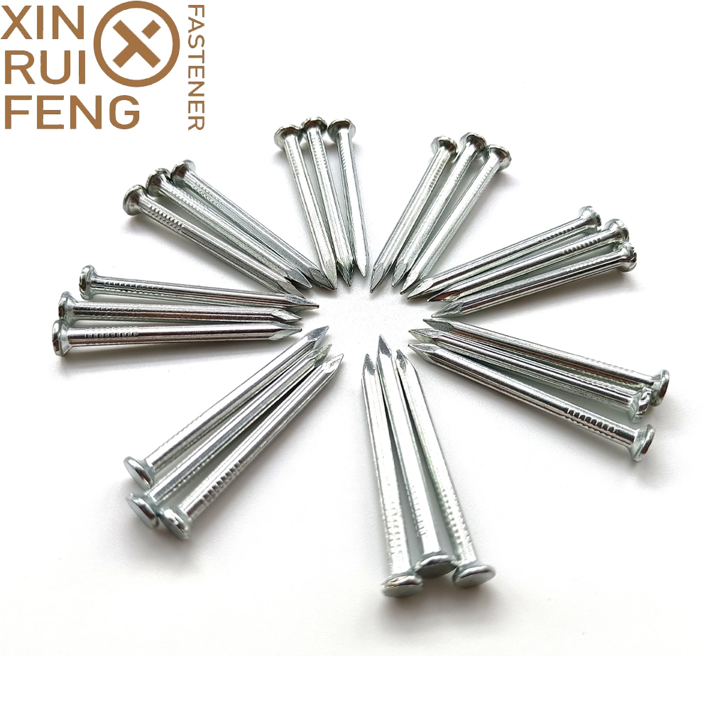 Professional Manufacturer 45# Carbon Steel Nail Electro Galvanized Spiral Shank Concrete Nails Angular Spiral Shank Steel Nails