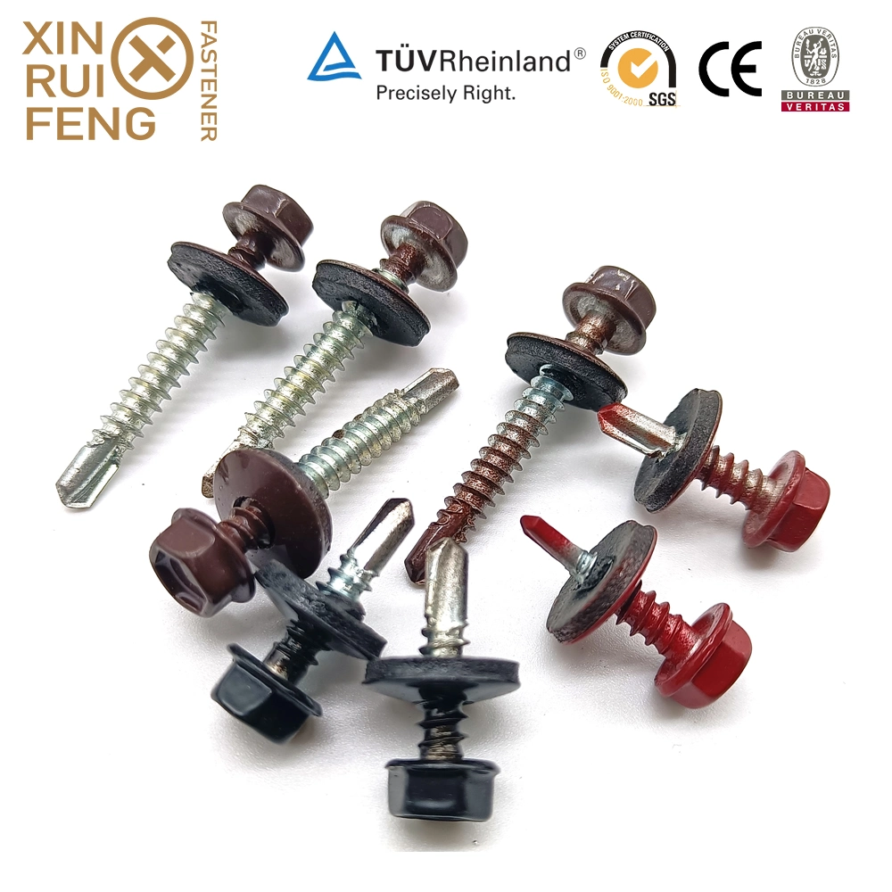 Xinruifeng Fastener China Factory Supply Xinruifeng Spoon Point Zincado Ruspert Roof Hexagon Head Self Tapping Drilling Screws