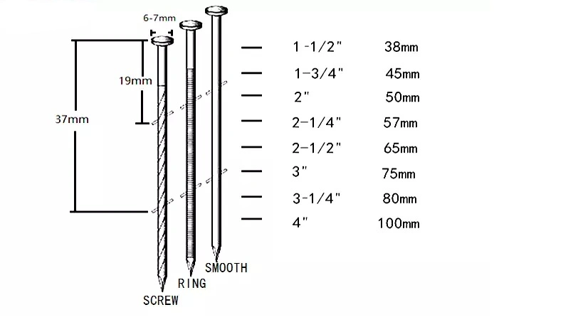 Professional Smooth Ring Screw Coil Nails Suppliers for Sale Pallets