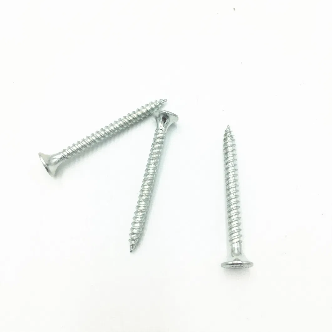 Factory Price Bright Zinc Color Pozi Flat Countersunk Head Wood Screws Chipboard Screws Nail