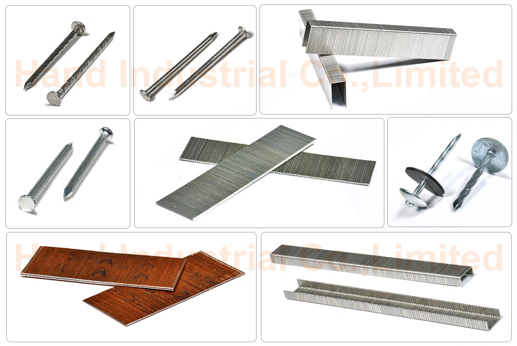 Hand Supply Galvanized Zinc Steel 1/4 Coil Rubber Washer Umbrella Head Common Wire Roofing Nails