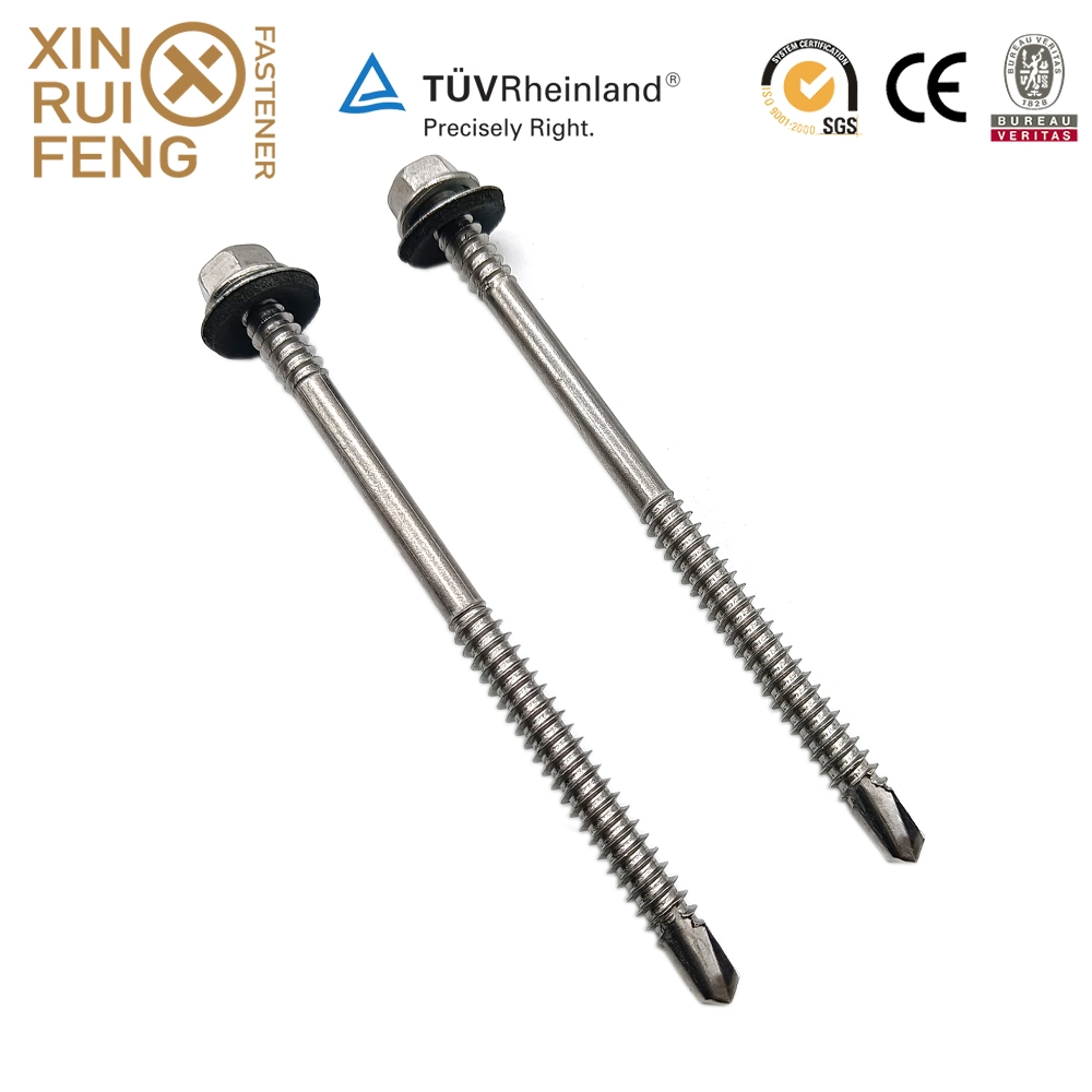 Xinruifeng Fastener Bi-Metal Zinc Extra Guard Coating Class 4 5 Construction Timber Building Purlin Crest Roofing Hex Flange Washer Head Self Drilling Screws