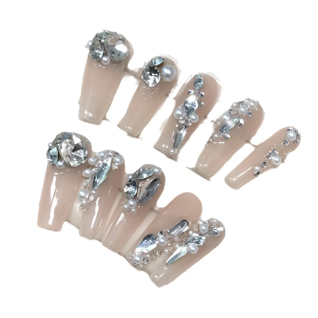 Special Discount Price Bling Rhinestone Handmade False Nails Diamonds Decoration Fake Nails Luxury Press on Nails