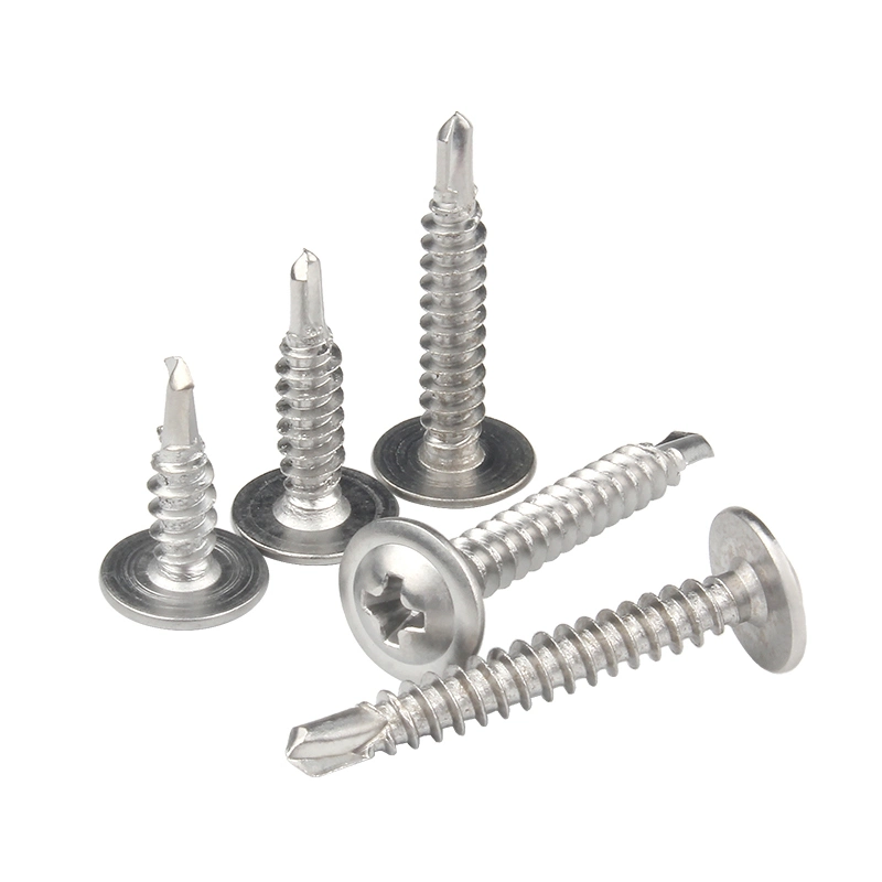 1022 Carbon Steel Galvanized Zinc Patta Phillips Tek Screws Round Wafer Head Self-Drilling Screw