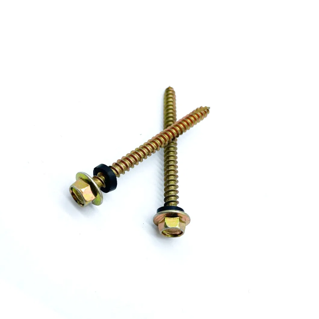 Hex Flanged Head High-Low Thread Screw with EPDM Washer, Type17