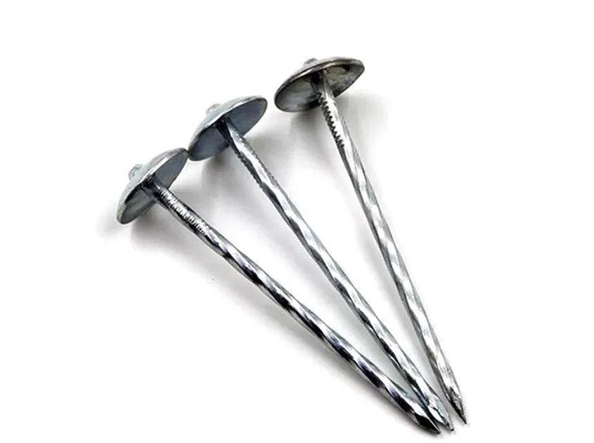 Roofing Nail Umbrella Head Smooth, Twist Shank Galvanized or Color Coated