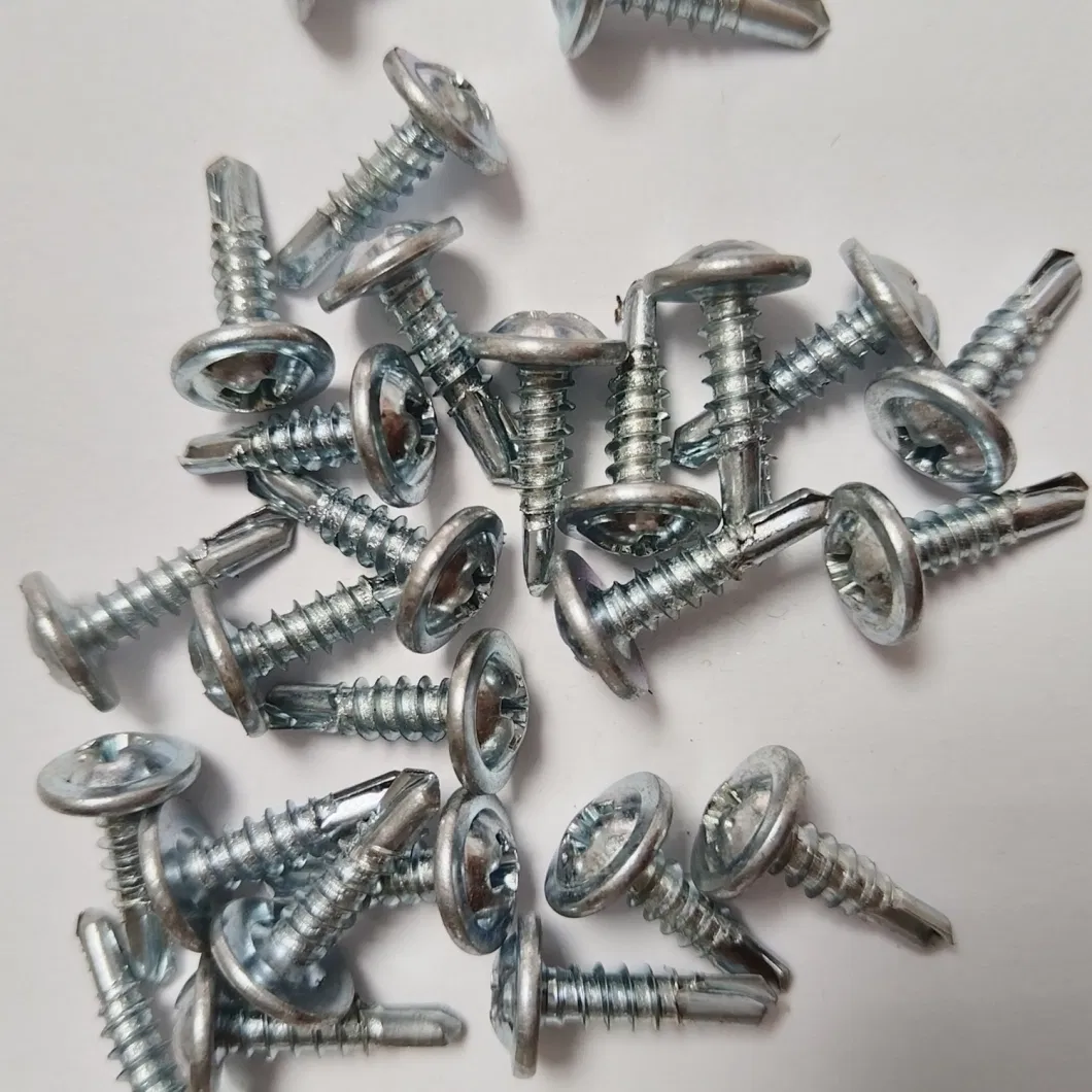 Carbon Steel Galvanised Hex Head Self Drilling Taping Screw with EPDM Washer