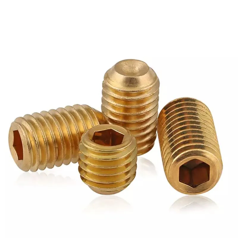 DIN 916 Brass Hexagon Socket Grub Set Screw with Cup Point