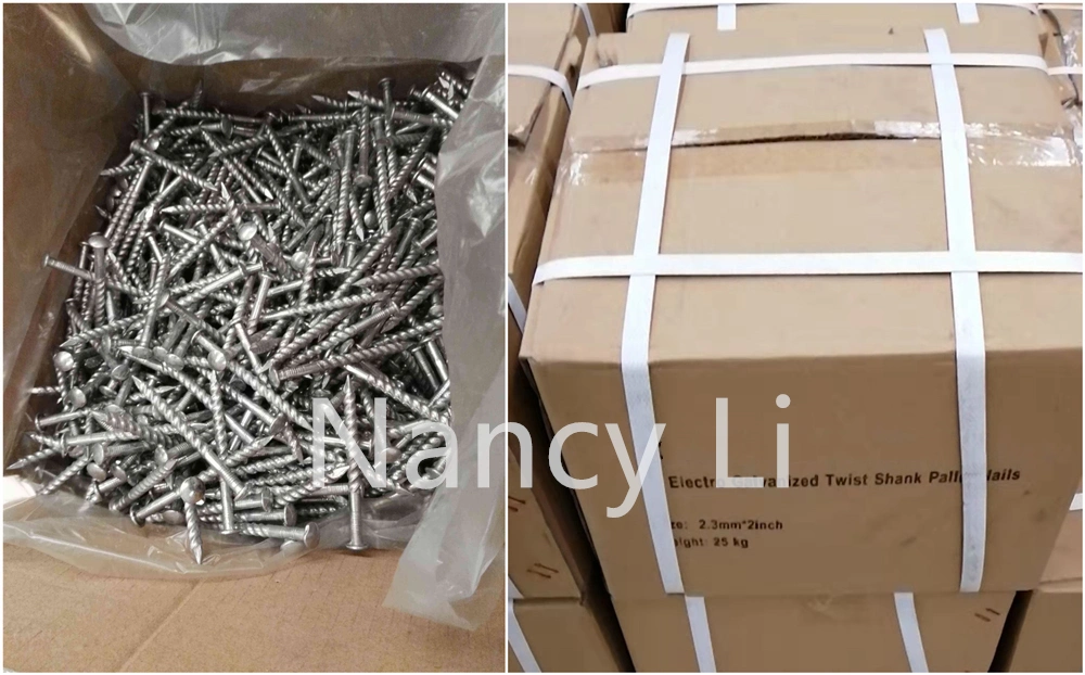 3&quot;X9g Galvanized Checkered Head Twisted Nails Bulk Pallet Nail