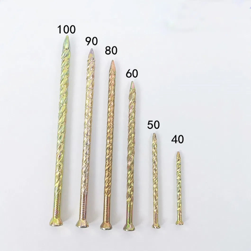 Galvanized Harden Grooved Shank Spiral Concrete Nails Harden Concrete Floor Nails