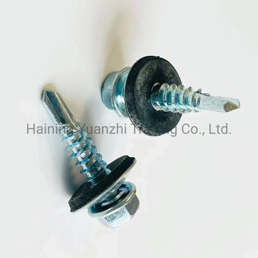 DIN7504 Galvanized Hex Self Drilling Screws Roofing Plating Color Hexagon Self Drilling Screw for Wood