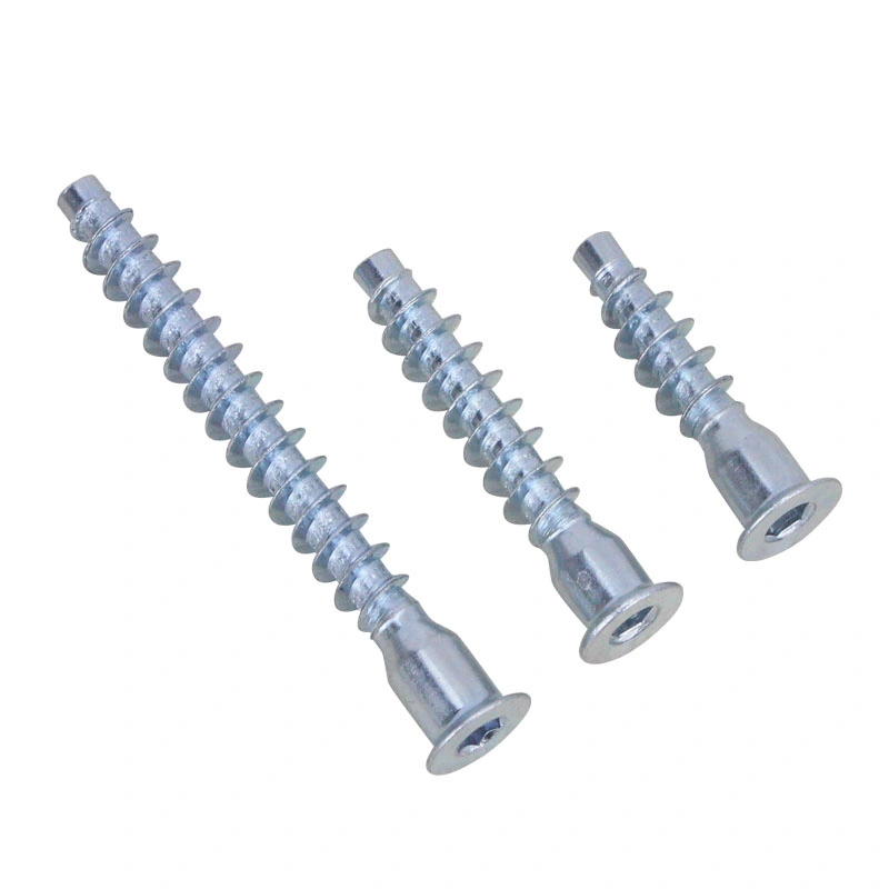 Customized 60mm Nickel Plated Allen Wood Confirmat Screw Furniture Euro Screw with Socket