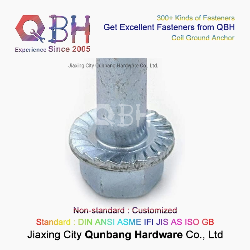 Qbh Zinc Plated Large Diameter HDG Concrete Masonry Brick Block Anchoring Anchor Screw