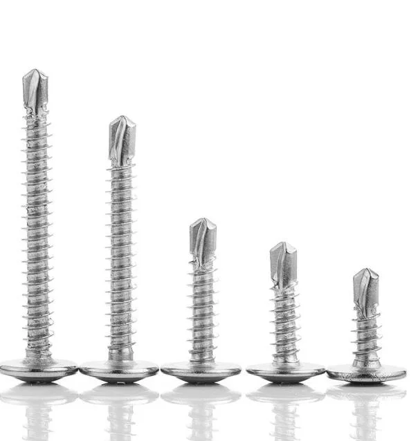 C1022A White Yellow Zinc Plated Phillips Wafer Head Self Drilling Screw