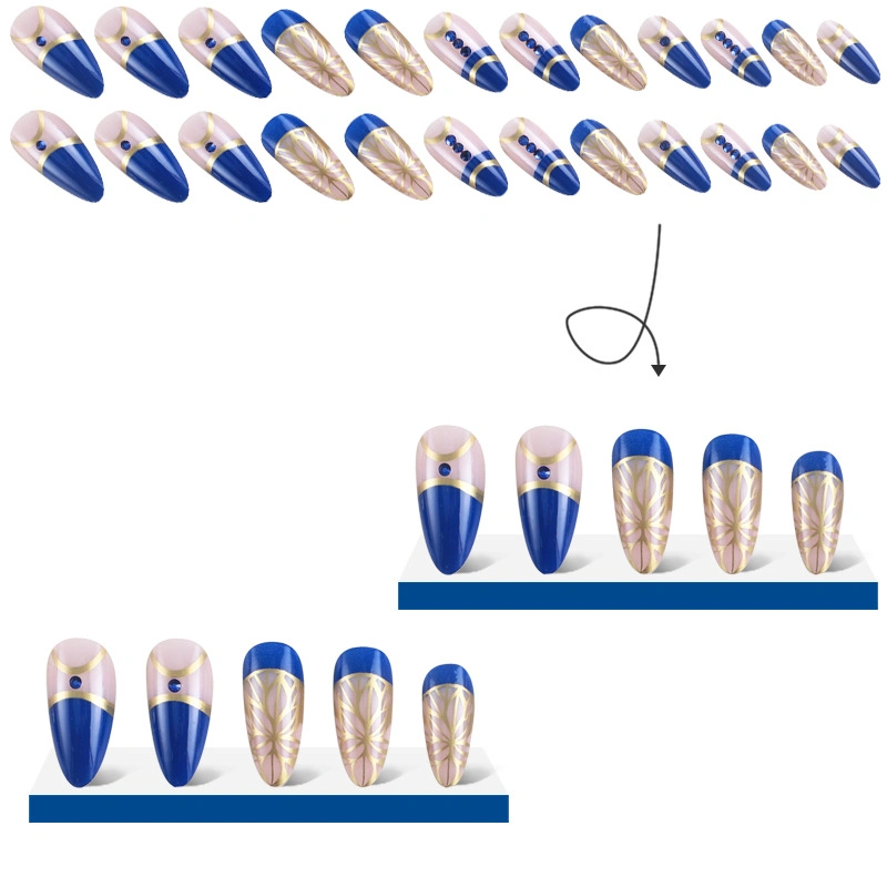 High Quality Luxury Diamond False Nails Extra Long Fake Nails Tipc Curve Elegant Design Press on Nails