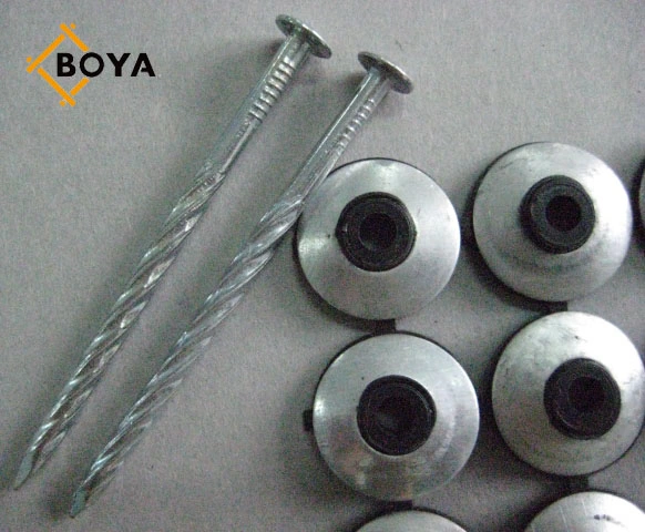 Factory Wholesale Electro Galvanized Assembled Helical Screw Twist Shank Roofing Nails