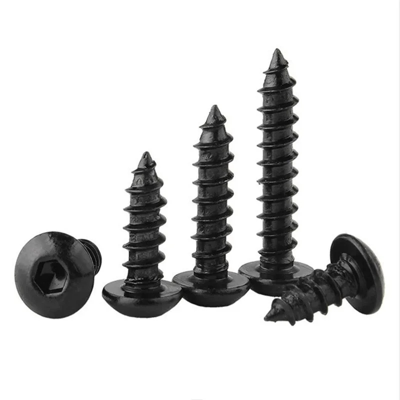 Grade 8.8 Hexagon Pan Head Black Oxide Self-Tapping Screw for Chipboard