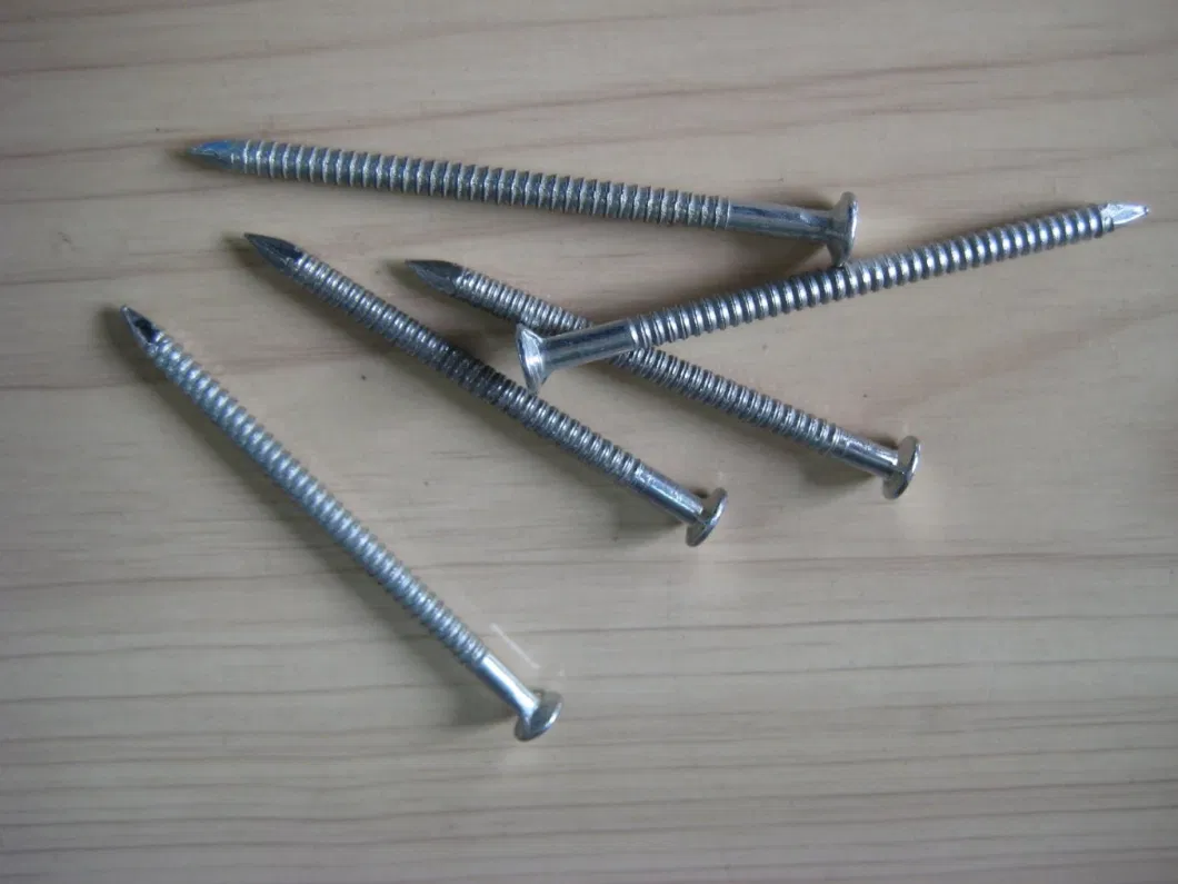 Ring Shank Nail Flat Head 4&prime;&prime;