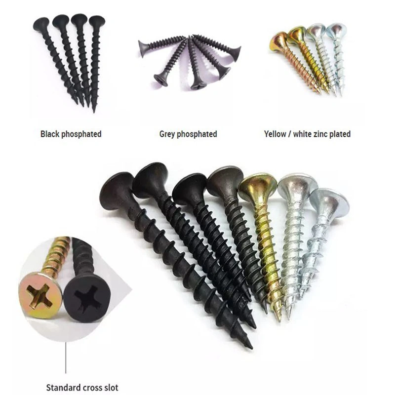 Xinruifeng Factory Wholesalezinc Plated Carbon Steel C1022A Pozi Drive Flat Countersunk Csk Head Wood Self Tapping Chipboard Screws